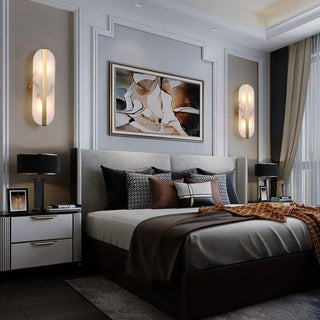STONE wall light harmonising with natural stone surface