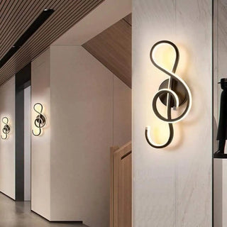 Music-inspired black acrylic wall sconce G4 22W – 15×38cm indoor