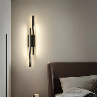 Black LED wall sconce G4 14W – 2 adjustable branches 20cm