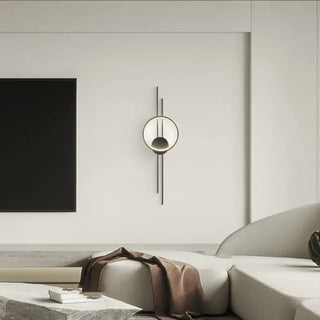 Art Deco black LED wall sconce dimmable G9 IP65 60x30cm gold