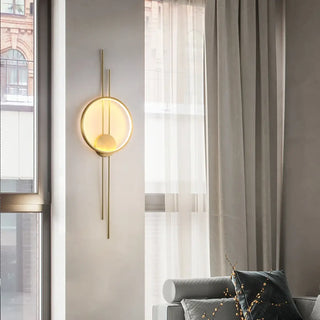 Dimmable black gold wall sconce G9 LED IP65 Art Deco 60cm
