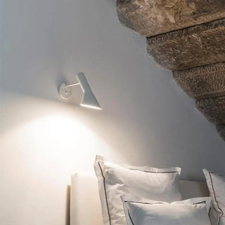 White conical wall sconce LED – minimalist bedroom fixture