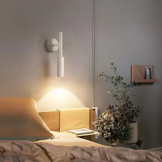 White modern G9 wall light close-up – slim aluminum 23cm design