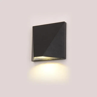 Black outdoor wall light close-up – aluminum acrylic waterproof fixture