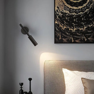 Modern black wall sconce G9 8W – 10×23cm slim front view