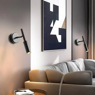 Modern wall sconce angle view – black or white G9 LED lighting