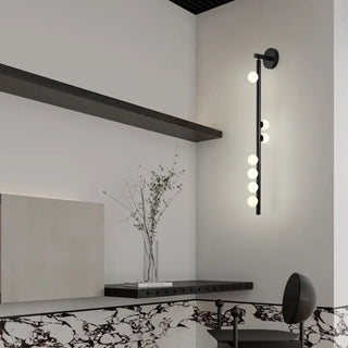 Gold and black ball wall sconce front view – G9 7 lights 3000K