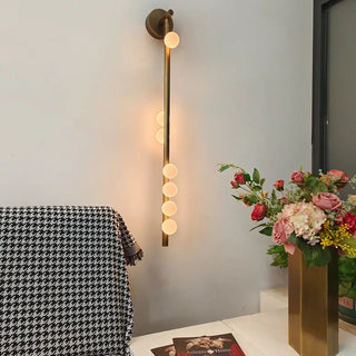 Black metal ball wall sconce close-up – G9 7 lights 6000g elegant