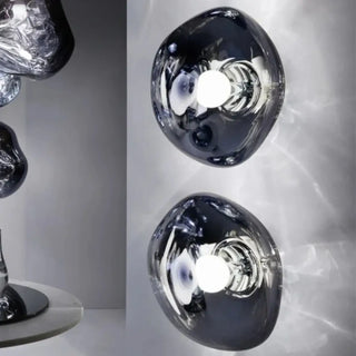Red tinted glass ball wall light – E27 LED IP65 20cm