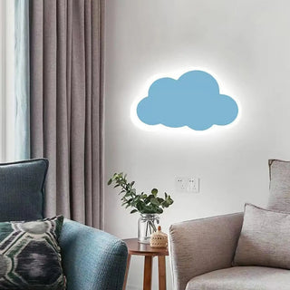 Cloud sconce installed hallway – warm LED modern whimsical accent