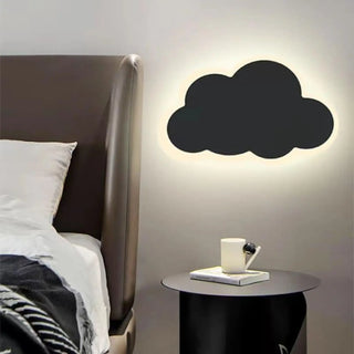 Cloud shape wall sconce G4 black – 30×19cm modern front view