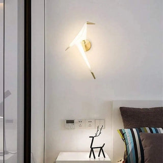 Sculptural bird-shaped gold wall lamp G4 14W LED art deco