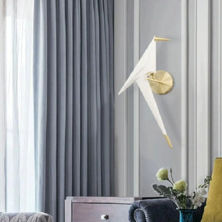 Gold bird sconce G4 LED 20x50cm original decorative wall light