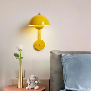 Neo-retro metal wall light E27 LED pink yellow white black bedroom