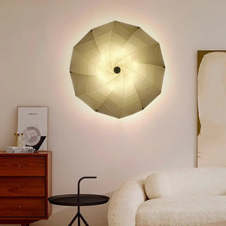 White origami wall sconce G4 LED large 72cm geometric light