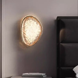 Platonium effect wall sconce E27 golden 25cm – front view
