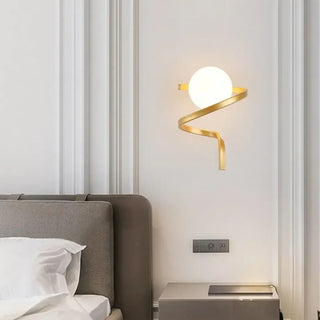 Modern black gold wall sconce E27 LED glass 25cm