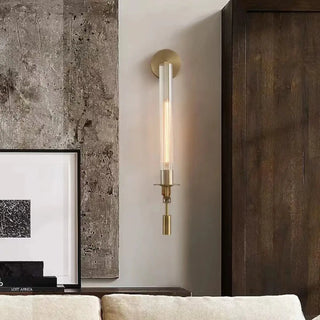 Industrial gold wall light E27 IP65 outdoor rated 58cm