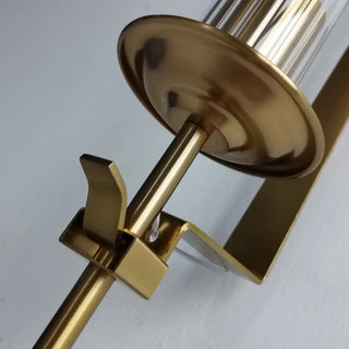 Modern gold wall sconce IP65 weatherproof E27 side view
