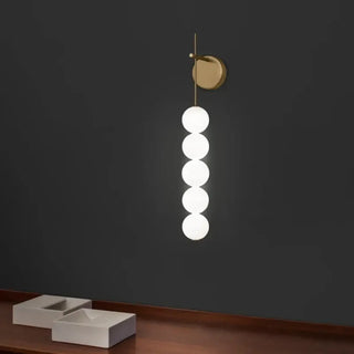 Gold LED wall sconce M size 63cm – solar diffusion 3000K IP20