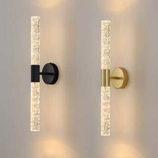YTAL acrylic tube wall light close-up transparent