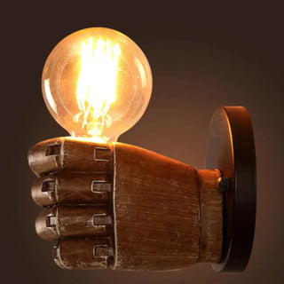 TERIVER industrial resin wall sconce detail view