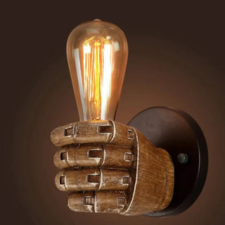 TERIVER sculpted resin wall light warm ambient glow