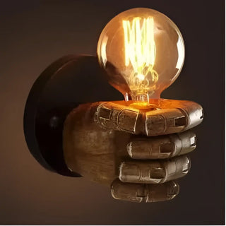 TERIVER sculpted resin wall sconce workshop style