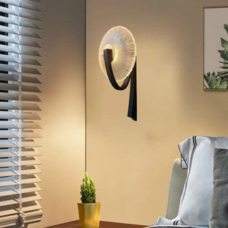 Retro wall sconce gold finish side profile view