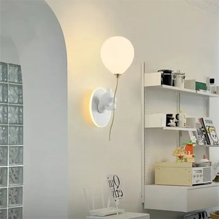 Bear figurine wall sconce in white – warm 3000K glow
