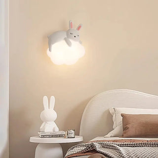 TITY white rabbit wall sconce soft night light
