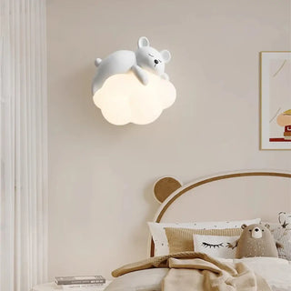 TITY white animal wall light nursery decoration