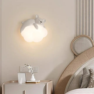 TITY white bear children wall light kids bedroom
