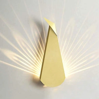 Peacock aluminum wall light G4 3/4 angle detail