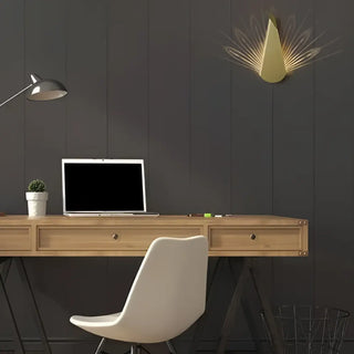 Peacock wall sconce black finish 14x36cm – angle