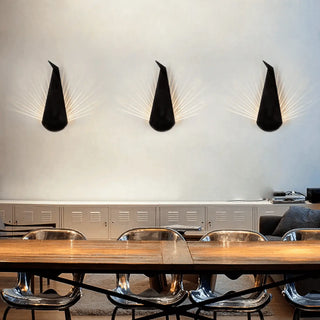 Peacock design wall light white finish – three-quarter view