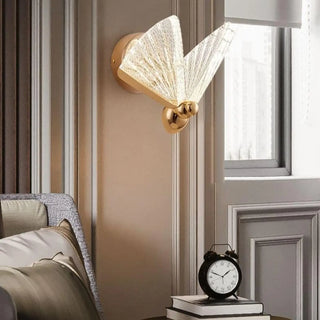 Butterfly acrylic wall sconce 27x18cm – installed on wall