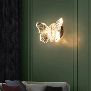 Butterfly LED wall light gold living room decorative