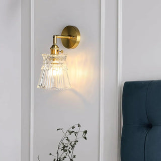Glass paste wall light gold – warm LED art deco ambiance