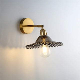 Coloured glass wall sconce E27 LED bracket black yellow green