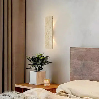 beige stone wall sconce 18W LED 2-light – outdoor IP65
