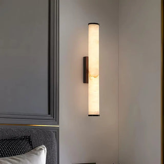 Tubular wall sconce G9 – gold Scandinavian elongated lamp