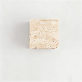 Square natural stone wall light Japandi setting