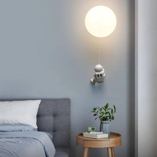 Colorful planet wall sconce multicolor installed