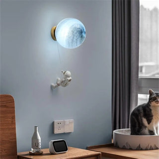 Planet wall sconce G4 multicolor aluminum glass – front view
