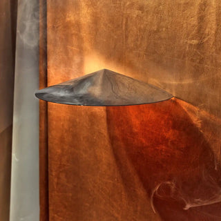 Copper effect wall sconce G9 LED dimmable 32cm front view