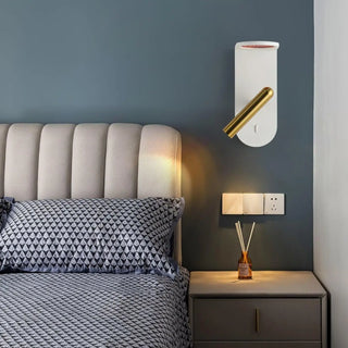 White flame projector wall sconce G4 LED side