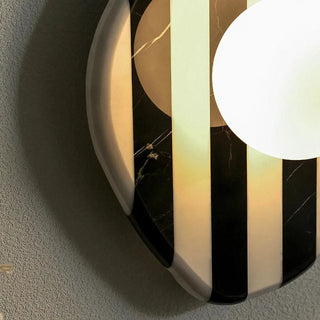 Marble sconce installed view orange E27 modern