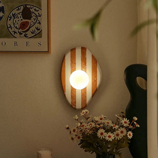 Orange marble disc wall light E27 dimmable 3000K