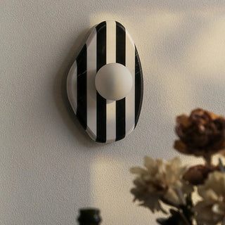 Black marble wall light close-up texture IP65